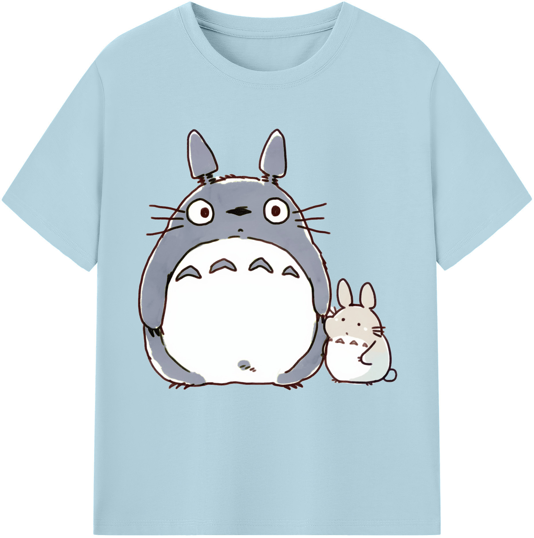 （画像用） となりのトトロ 草壁メイ 草壁サツキ My Neighbor Totoro Satsuki Kusakabe Mei Kusakabe 綿100％半袖Tシャツ（フロントプリント）